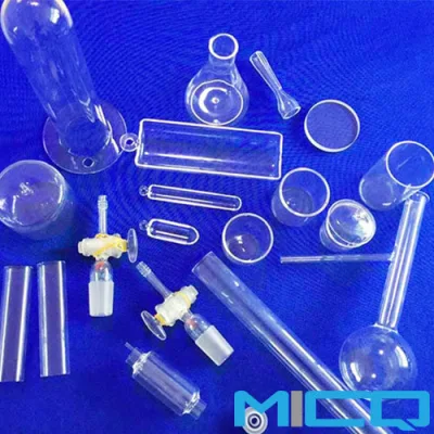 Material de laboratorio de vidrio de cuarzo personalizado/ cristalería de cuarzo /instrumento experimental en matraz de vidrio de cuarzo de laboratorio/crisol/vaso de precipitados